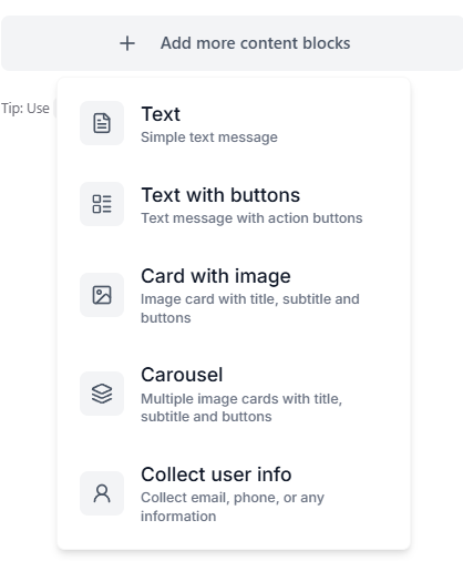 Message Layout Options