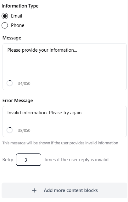Collect User Info Node