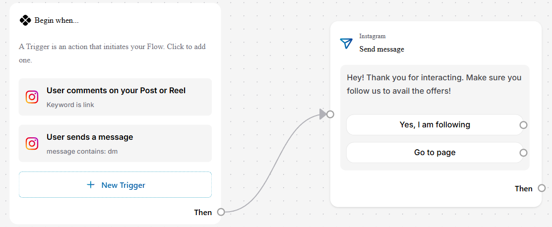 Connecting Send Message Node