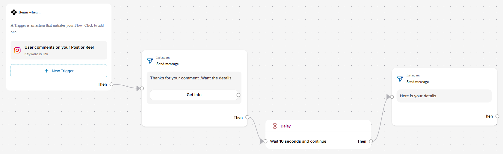Flow node connections