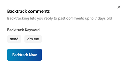 Backtrack Confirmation
