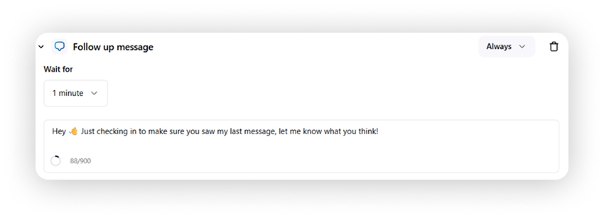 Follow-Up Message Option